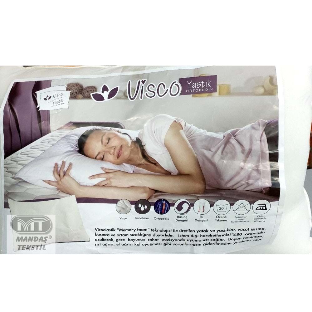 2 Adet Visco Yastık Ortopedik, Visko Boyun Yastığı (50x70)