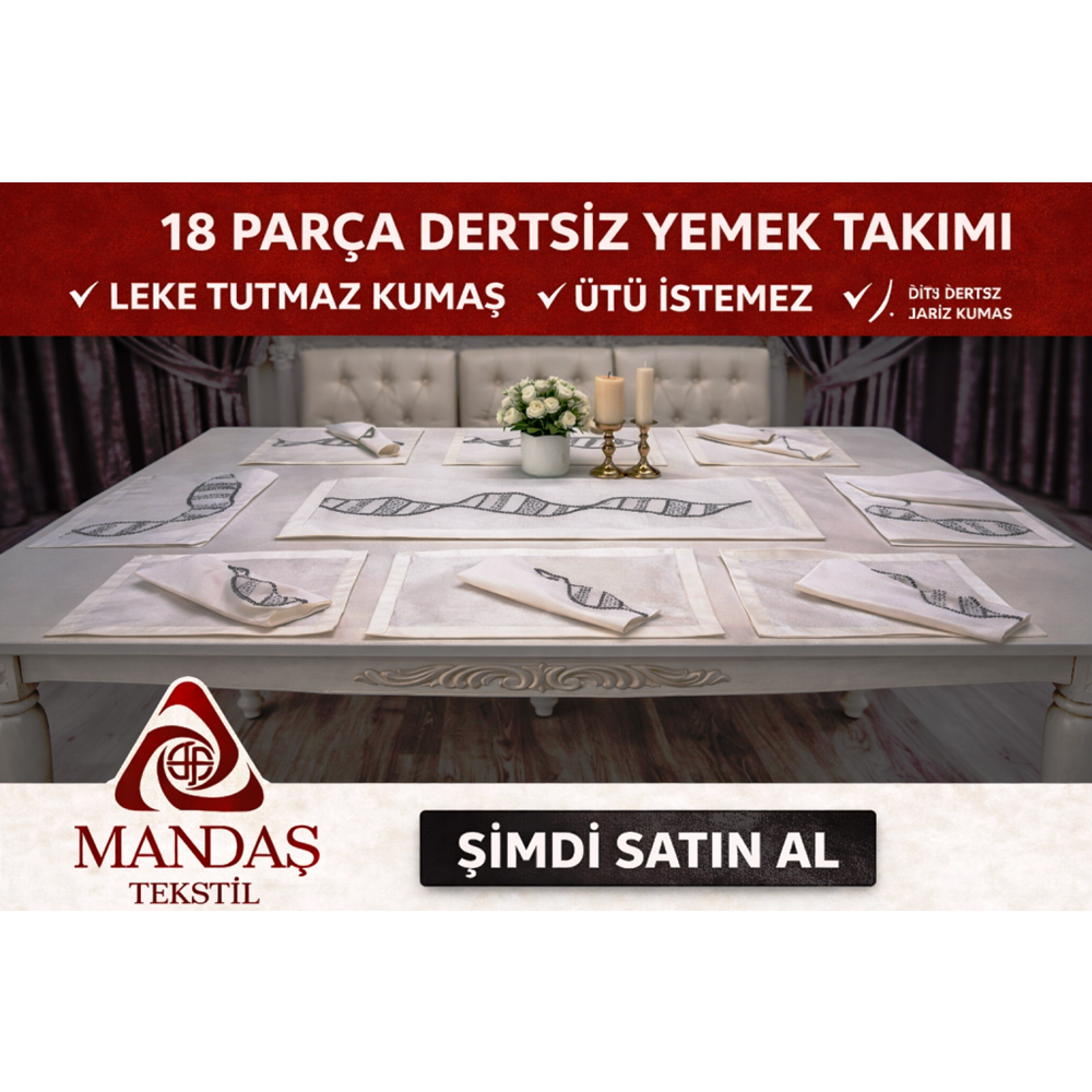 Homeward home saten pullu yemek seti 18 parça krem /