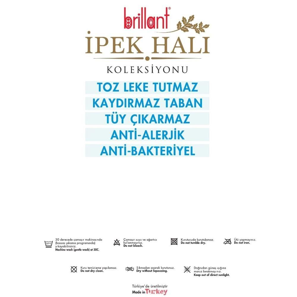 Brillant İpek Latex Kaymaz Taban Halı-TENDA HJ11724.805-(130x190)