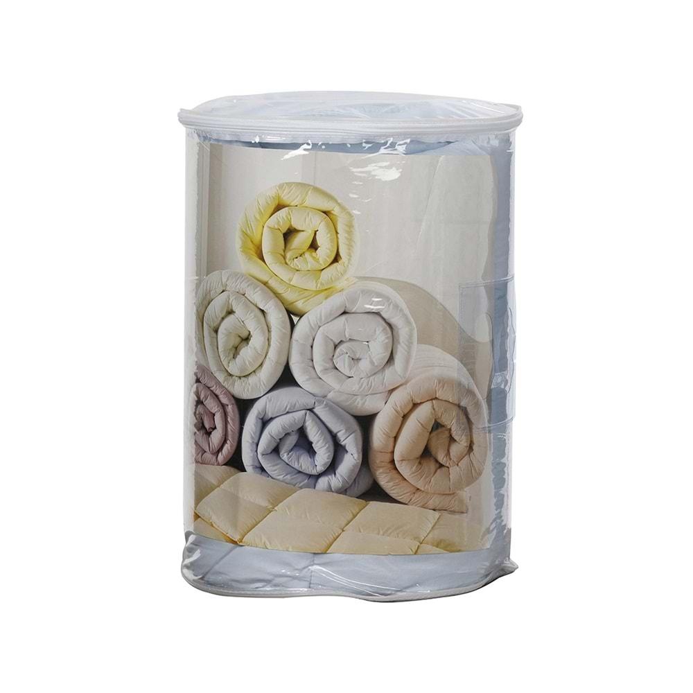 Özdilek Ranforce Pamuk Kumaş Çift Kişilik Silikon Yorgan-Mavi