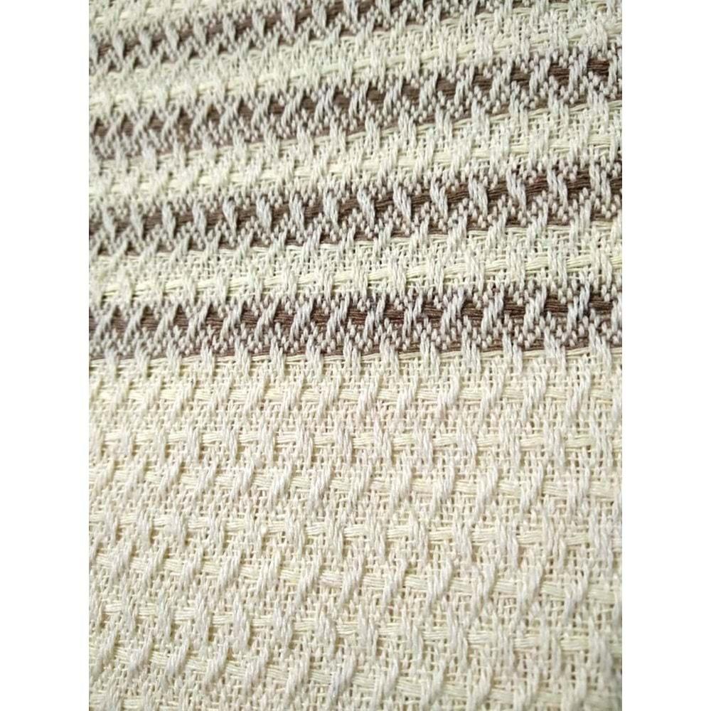 Pamuklu Kaymaz Hasır Dokuma Maxi Kolları Kapatan Koltuk Örtüsü (180x310) - Krem Kahve Yeni