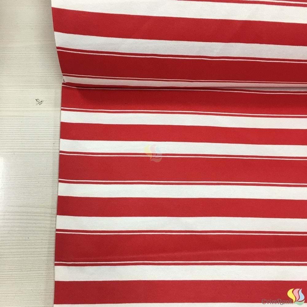 jolly home balkon perde kumaşı en 240 cm kırmızı / beyaz