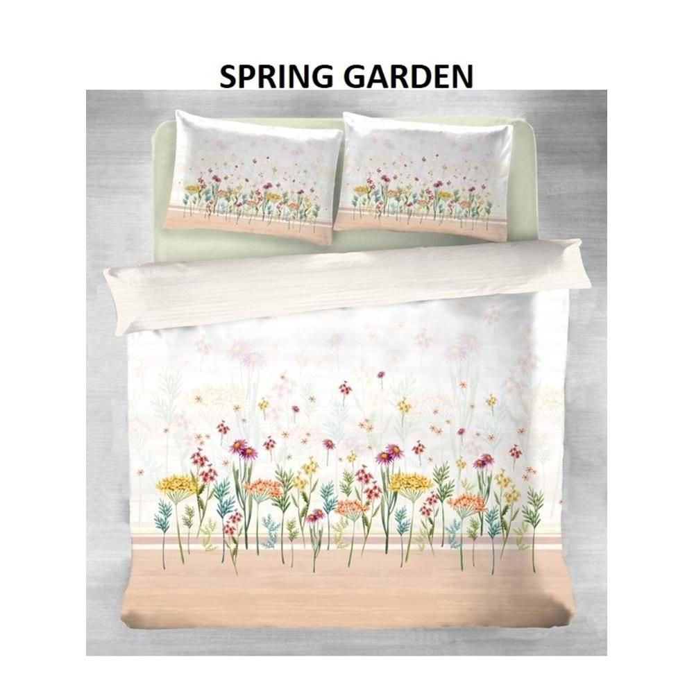Özdilek Nev Serisi Tek Kişilik Nevresim Takımı-Spring Garden Somon