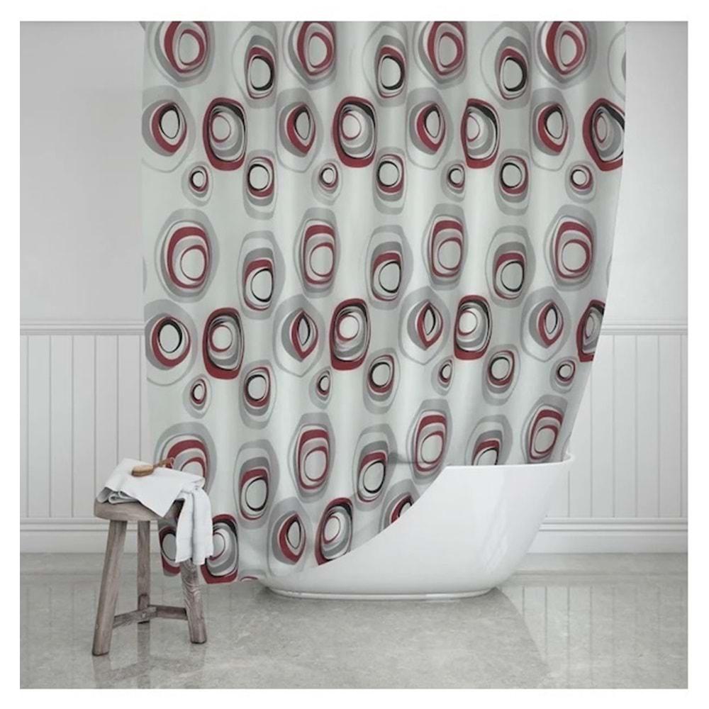 Evdy Lacivert Çamaşır Makinesi Örtüsü kırmızı/ gri
