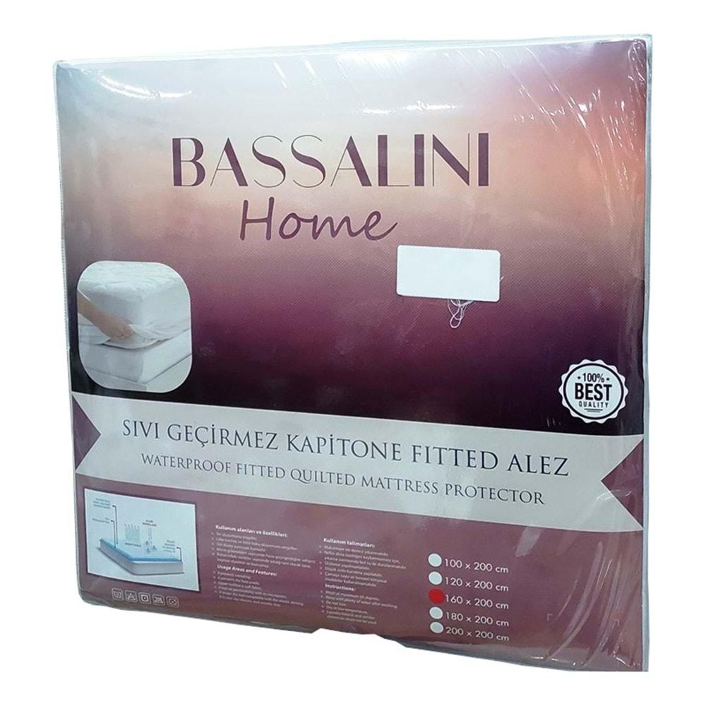 Bassalini Home Kapitoneli Fitted Sıvı Geçirmez Çift Kişilik Alez (160x200+30)