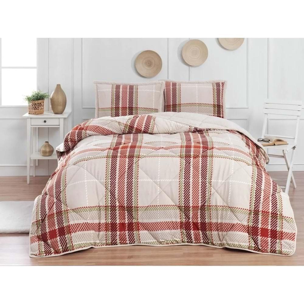 Merinos Comforter Set, Çift Kişilik Yorgan Seti (220x240)-Anna Yeşil