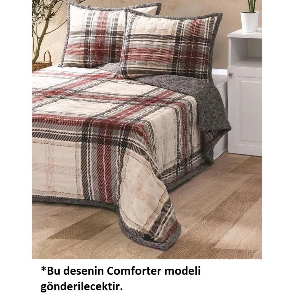 Merinos Comforter Set, Tek Kişilik Yorgan Seti (160x240)-Dureau Gri