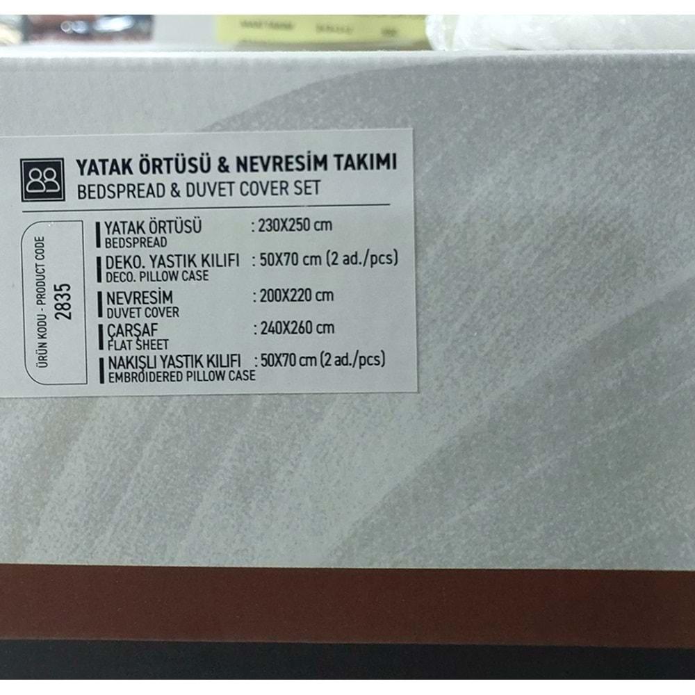 Cotton Box Limi Yatak Örtülü Çift Kiş Nevresim Takımı-Viggo Siyah