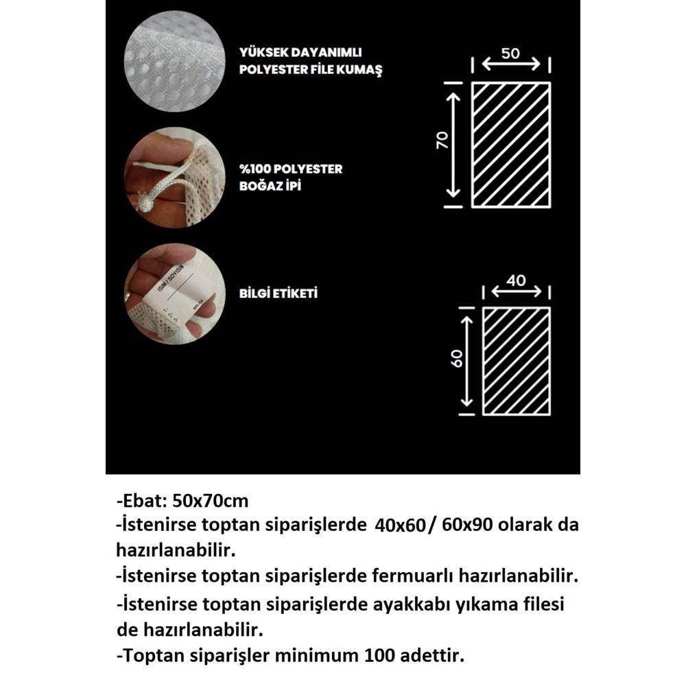 Mandaş Tekstil Standart Çamaşır Yıkama Filesi (50x70)