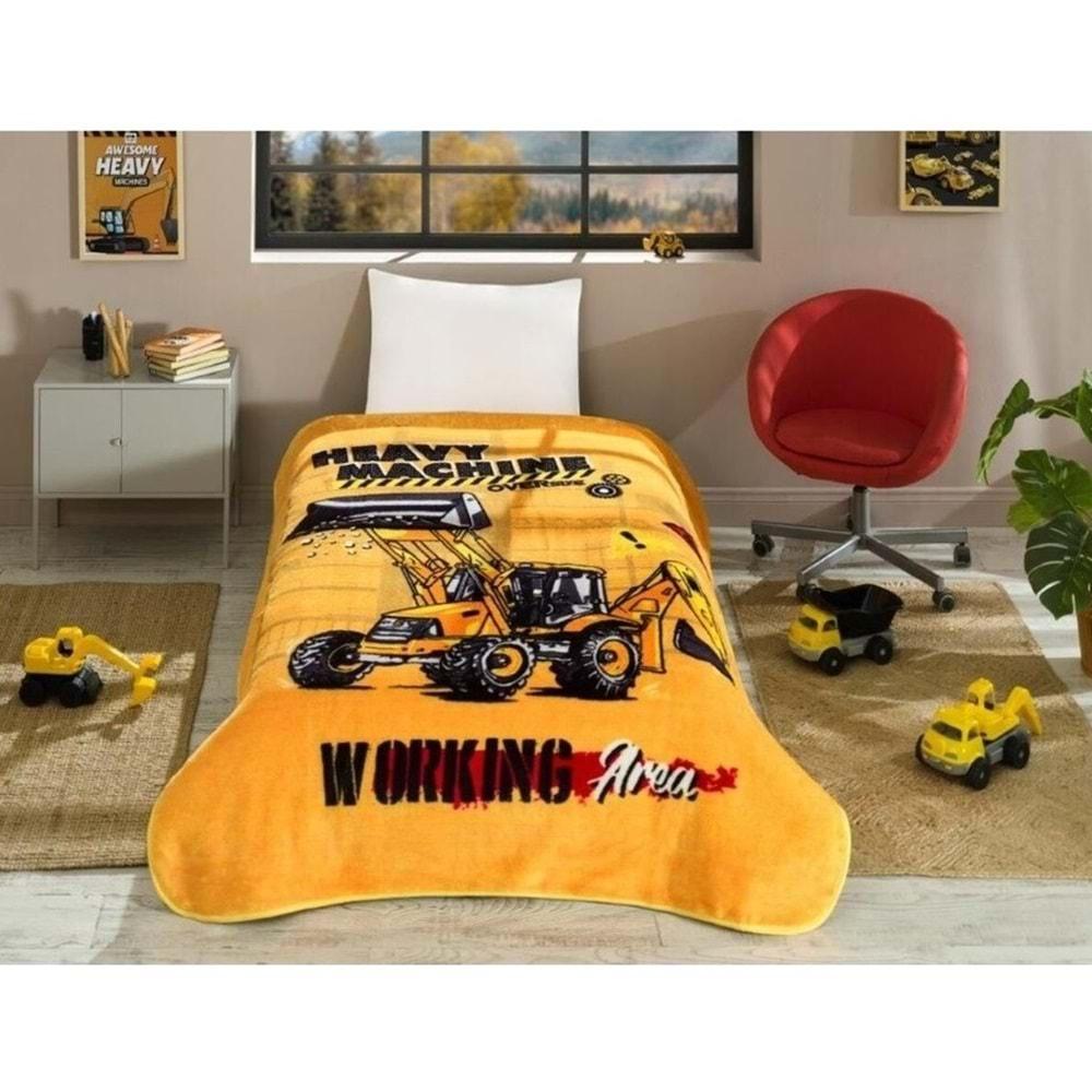 Özdilek Prime Tek Kişilik Battaniye (155x215)-Heavy Machine Turuncu