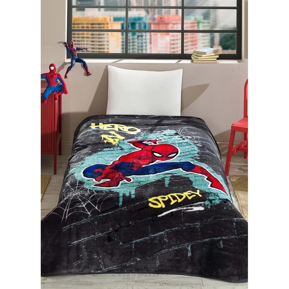 Özdilek Lisanslı Tek Kişilik Çocuk Battaniye (155x215)-Spiderman Hero
