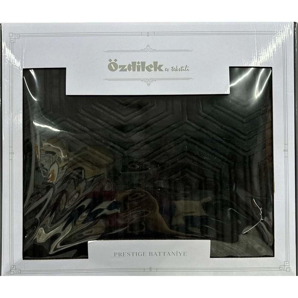 Özdilek Prestige Kalın Embos Tek Kişilik Battaniye(160x220) Jet Black