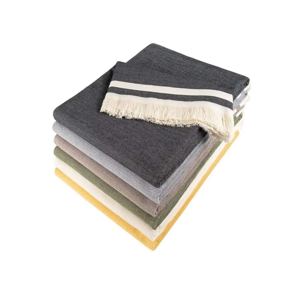 Alinda Pamuklu Kaymaz Terletmez Koltuk Örtüsü (170x230) - Antrasit