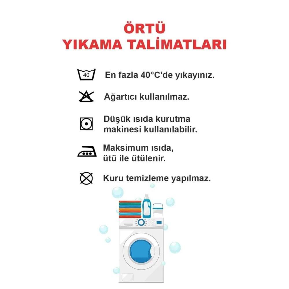 Alinda Pamuklu Kaymaz Terletmez Koltuk Örtüsü (170x230) - Hardal
