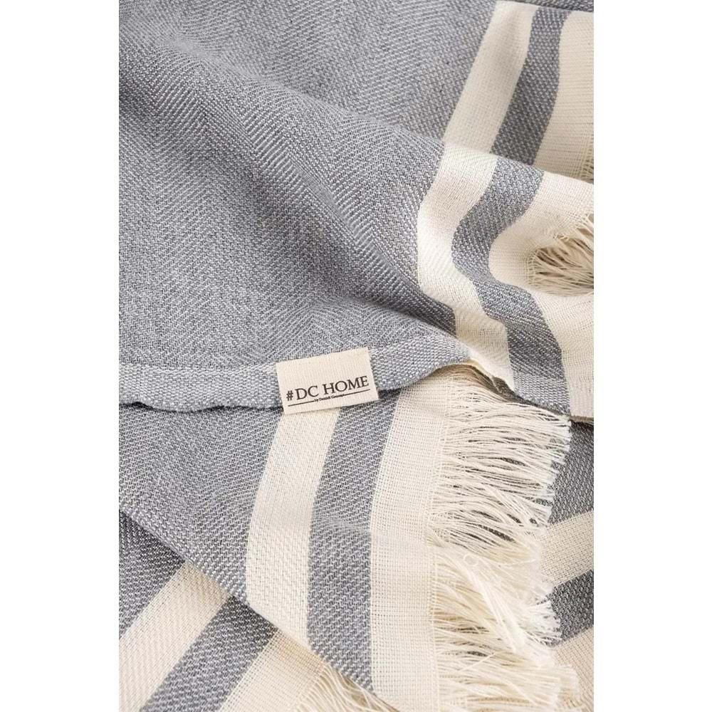 Alinda Pamuklu Maxi Boy Kolları Kapatan Kaymaz Terletmez Koltuk Örtüsü (170x300) - Gri