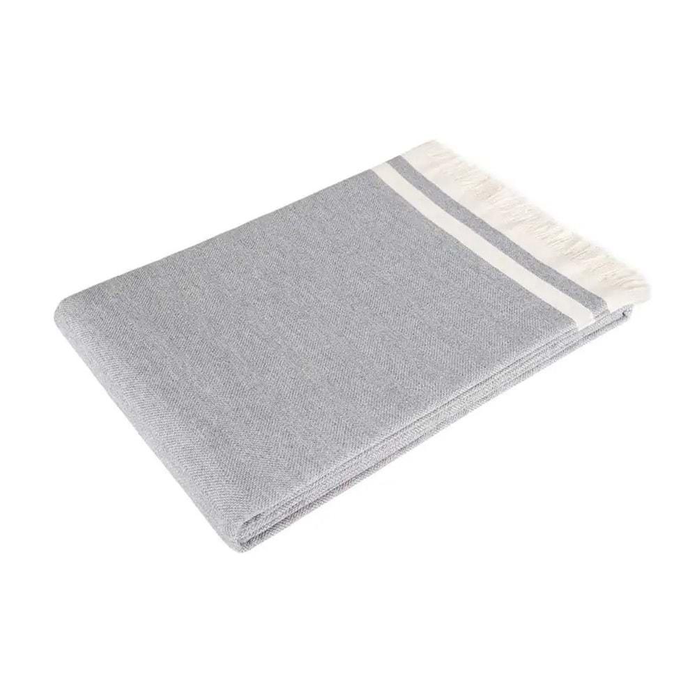 Alinda Pamuklu Maxi Boy Kolları Kapatan Kaymaz Terletmez Koltuk Örtüsü (170x300) - Gri