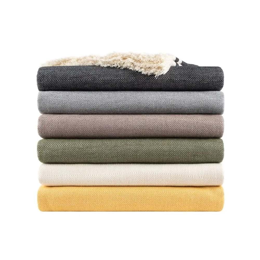 Alinda Pamuklu Maxi Boy Kolları Kapatan Kaymaz Terletmez Koltuk Örtüsü (170x300) - Hardal