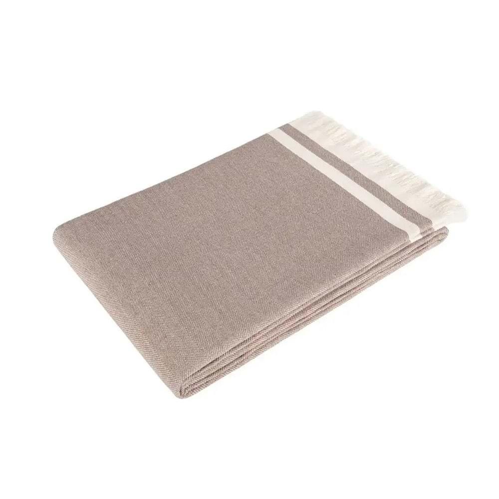 Alinda Pamuklu Maxi Boy Kolları Kapatan Kaymaz Terletmez Koltuk Örtüsü (170x300) - Kahverengi