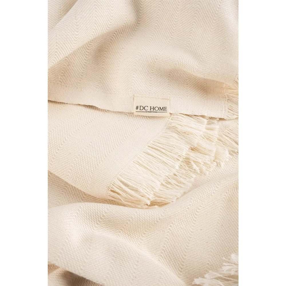 Alinda Pamuklu Maxi Boy Kolları Kapatan Kaymaz Terletmez Koltuk Örtüsü (170x300) - Naturel (Krem)