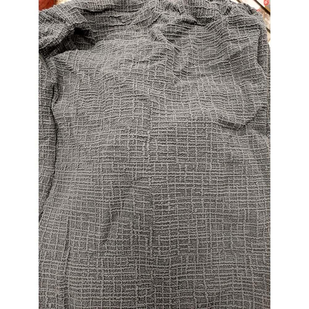 1 Adet Tekli Kotuk Örtüsü Jakarlı Streç Kaplama-Antrasit