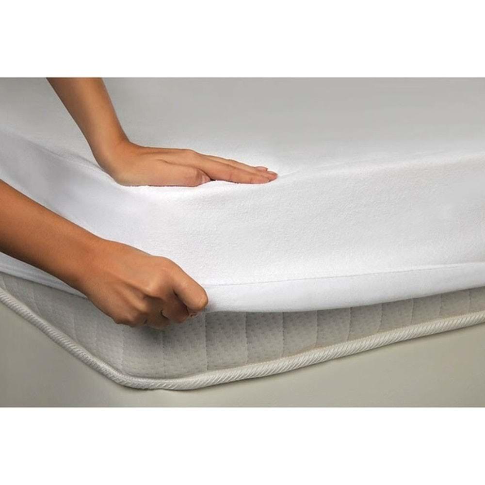 Özdilek Fitted Sıvıyı Hapseden Pamuklu Tek Kişilik Sıvı Geçirmez Havlu Alez (100x200)