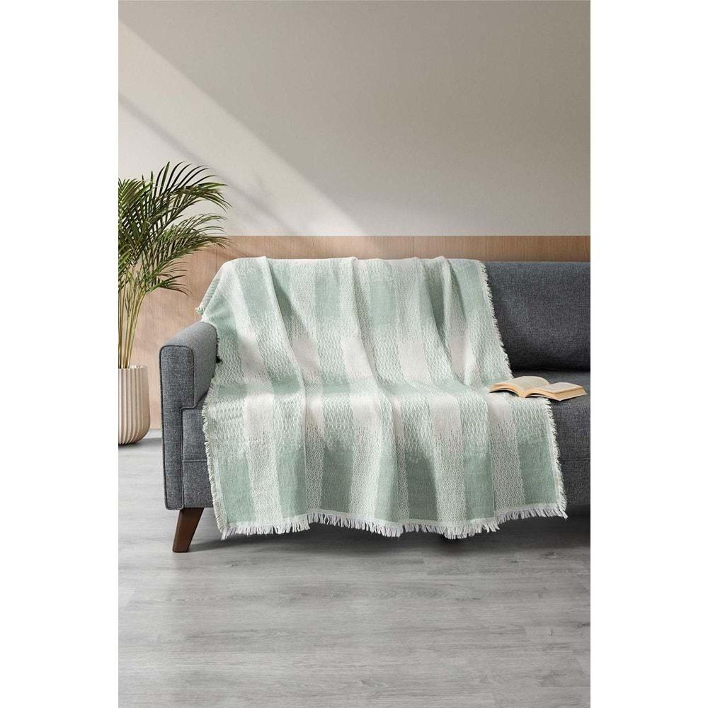 DC Jakarlı Pamuklu Kaymaz Terletmez Koltuk Örtüsü (180x240)