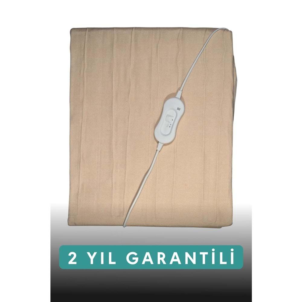 Rawels CE Kalite Belgeli Çift Kişilik Elektrikli Battaniye 120x160 - Pastel Turuncu