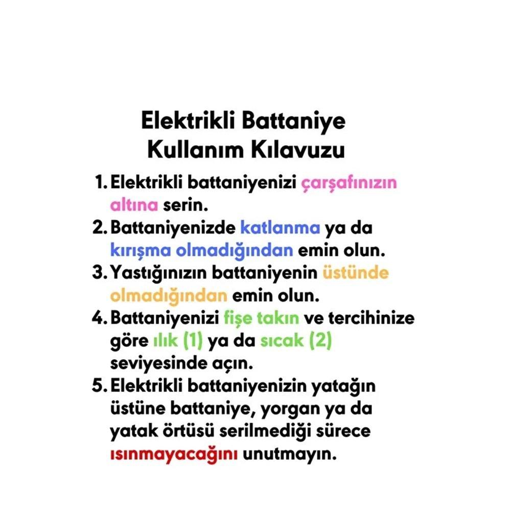 Rawels CE Kalite Belgeli Çift Kişilik Elektrikli Battaniye 120x160 - Leylak