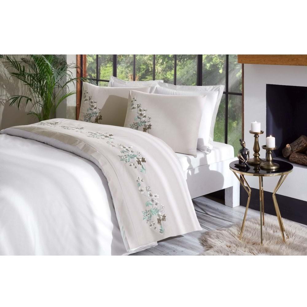 Özdilek Akfil Boutique -Cozy Bej- Çift Kişilik Nevresim Takımı (4 Yastık Kılıflı)