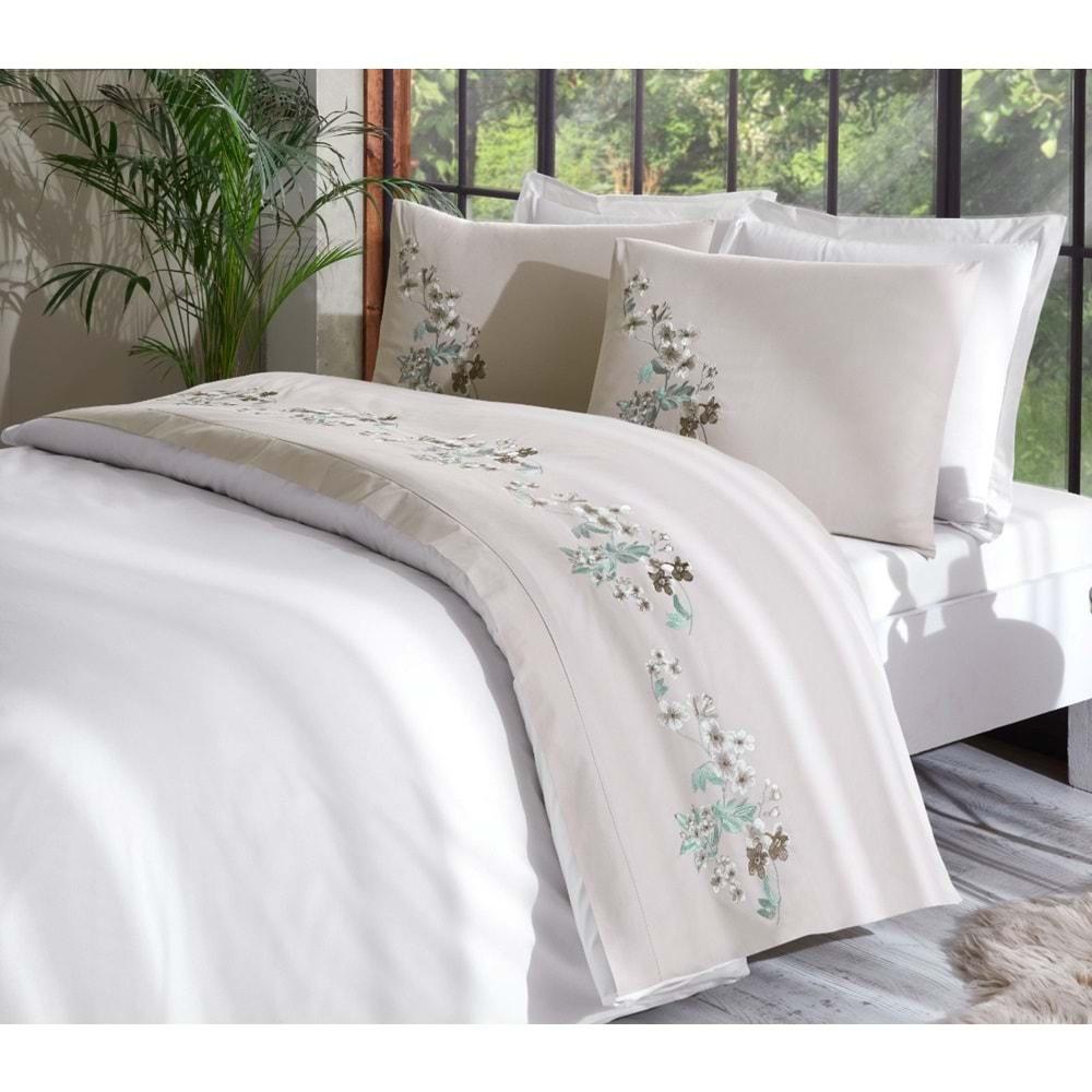 Özdilek Akfil Boutique -Cozy Bej- Çift Kişilik Nevresim Takımı (4 Yastık Kılıflı)