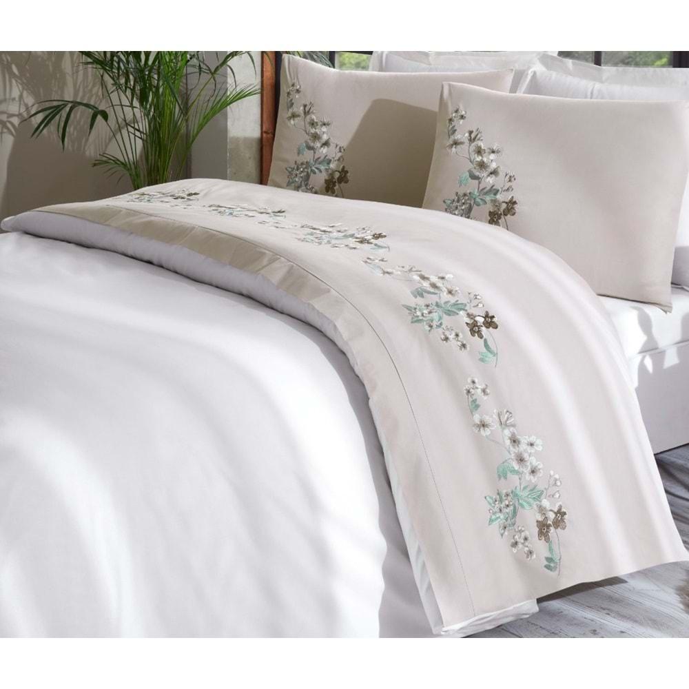 Özdilek Akfil Boutique -Cozy Bej- Çift Kişilik Nevresim Takımı (4 Yastık Kılıflı)