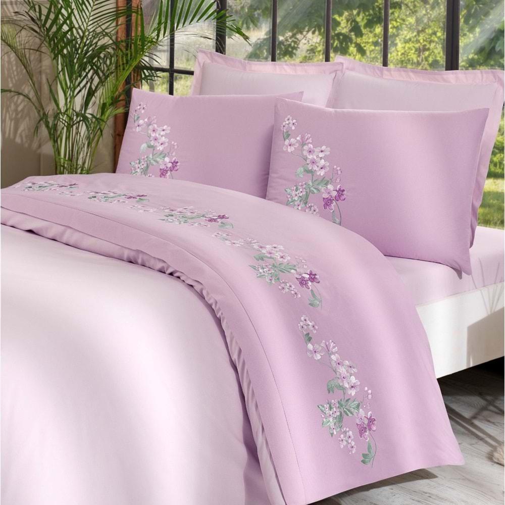 Özdilek Akfil Boutique -Cozy Pembe- Çift Kişilik Nevresim Takımı (4 Yastık Kılıflı)