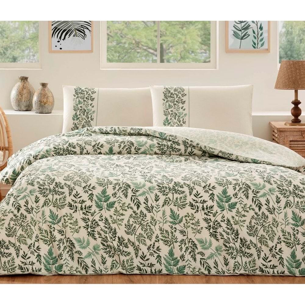 Özdilek Nev Serisi -Yeşil Kalendra- Çift Kişilik Nevresim Takımı