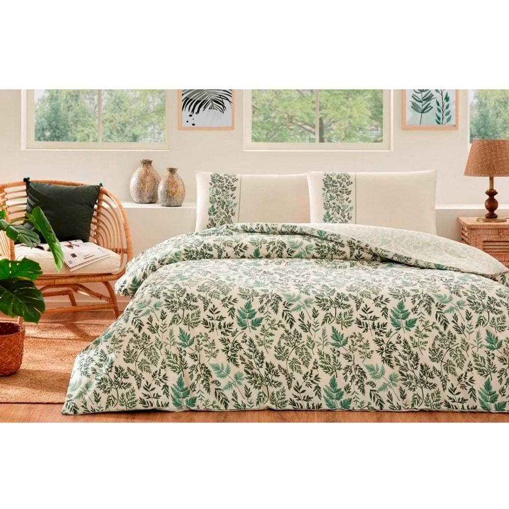 Özdilek Nev Serisi -Yeşil Kalendra- Çift Kişilik Nevresim Takımı