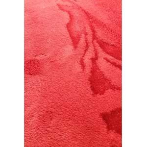 Prizma Bianca Eskitme Desen Kaymaz Latex Taban Halı (150x200)-Kırmızı