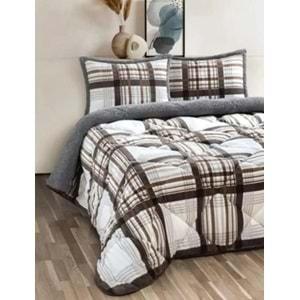 Merinos Comforter Set, Tek Kişilik Yorgan Seti (160x240)-Wera Gri