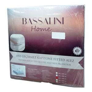 Bassalini Home Kapitoneli Fitted Sıvı Geçirmez Tek Kişilik Alez (100x200+30)