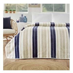 Özdilek Prime Tek Kişilik Battaniye (155x215)-Marine Line Bej