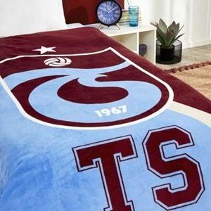 Taç Taraftar Lisanslı Tek Kişilik Battaniye (160x220)-TRABZONSPOR LOGO