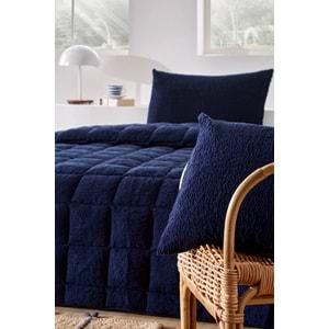 Özdilek Lacivert Nova Yorgan (Yastıksız) Sherpa Battaniye Dokulu Çift Kişilik (195x215)
