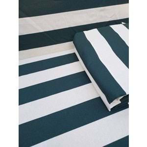 Mandaş Süngerli 3 Kişilik Salıncak Minder Seti (Pamuklu Kumaş)-Yeşil Krem