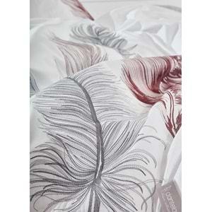 Dantela İz Nakışlı Pamuk Saten Çift Kişilik Nevresim Takımı-Beyaz