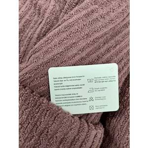 Nurpak Tek Kişilik Bornoz Seti Şalyaka-Ekol Mürdüm (Beden L-XL)