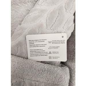 Nurpak Tek Kişilik Bornoz Seti Şalyaka-Hazal Gri (Beden XL-XXL)