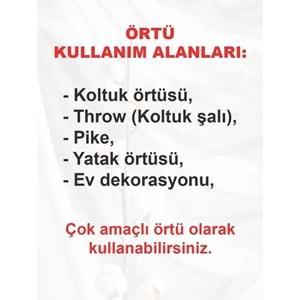 Alinda Pamuklu Kaymaz Terletmez Koltuk Örtüsü (170x230) - Antrasit