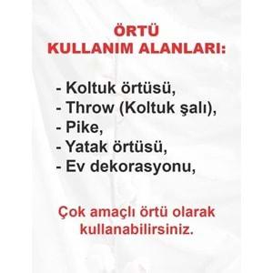Alinda Pamuklu Kaymaz Terletmez Koltuk Örtüsü (170x230) - Hardal
