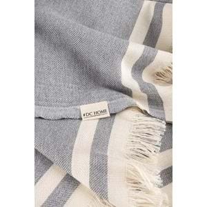 Alinda Pamuklu Maxi Boy Kolları Kapatan Kaymaz Terletmez Koltuk Örtüsü (170x300) - Gri