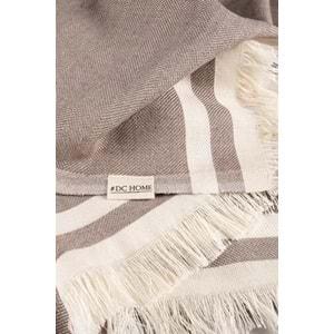 Alinda Pamuklu Maxi Boy Kolları Kapatan Kaymaz Terletmez Koltuk Örtüsü (170x300) - Kahverengi