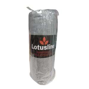 Lotusline Ranforce Fitted Lastikli Battal Çift Kişilik Çarşaf Seti (180x200+30)-Gri