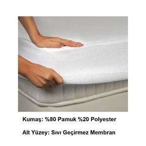 Özdilek Fitted Sıvıyı Hapseden Pamuklu Çift Kişilik Sıvı Geçirmez Havlu Alez (160x200)